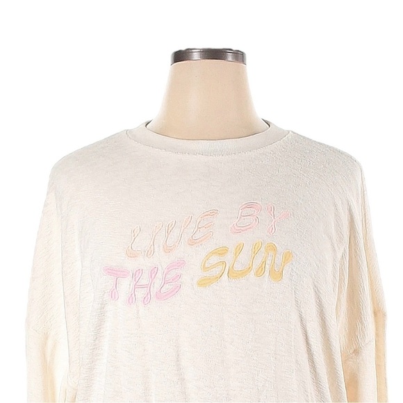 Old Navy Beachy Embroidered Live By the Sun Terry Sweatshirt Size XL NWT - Picture 4 of 9